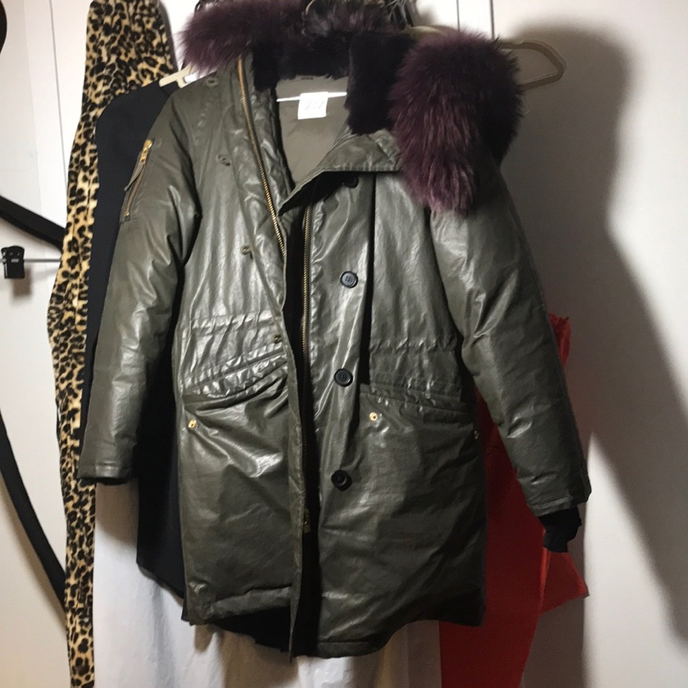 Down cargo winter coat